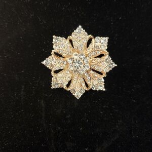 Stanley Gold and Silver Starburst Brooch